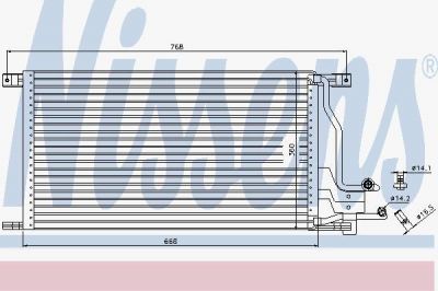 Nissens 94483 конденсатор, кондиционер на FORD TRANSIT c бортовой платформой/ходовая часть (E_ _)