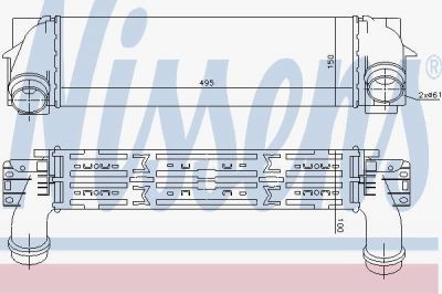Nissens 96439 интеркулер на X3 (F25)