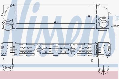 Nissens 96440 интеркулер на X3 (F25)