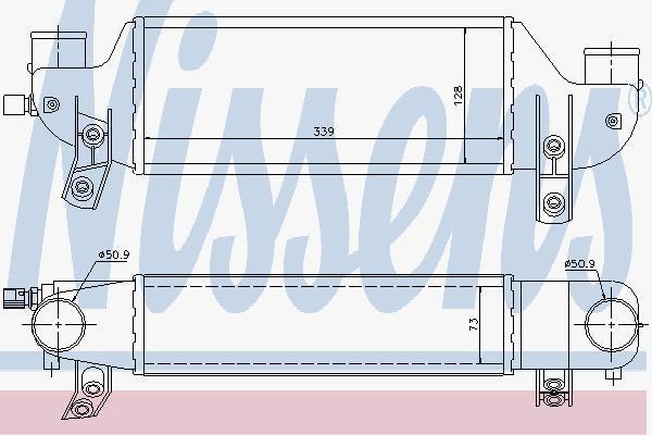NISSENS Интеркулер FORD FOCUS I 1,8TD 98-04 (1227171, 96693)