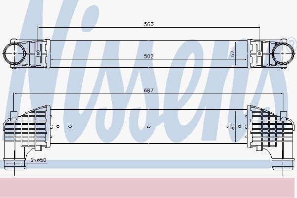Nissens 96750 Интеркулер FORD GALAXY / VW SHARAN 1.9TD 95-