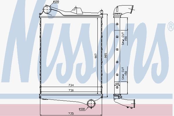 Nissens 97006 интеркулер на VOLVO FM 9