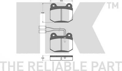 NK 221007 комплект тормозных колодок, дисковый тормоз на ALFA ROMEO 75 (162B)