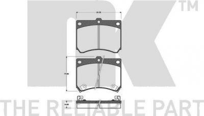 NK 223221 комплект тормозных колодок, дисковый тормоз на MAZDA 323 C IV (BG)