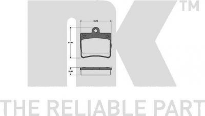 NK 223334 комплект тормозных колодок, дисковый тормоз на MERCEDES-BENZ C-CLASS (W202)