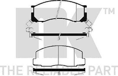 NK 224522 комплект тормозных колодок, дисковый тормоз на TOYOTA PREVIA (TCR2_, TCR1_)
