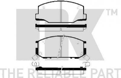 NK 224524 комплект тормозных колодок, дисковый тормоз на LOTUS ESPRIT S4 (082)