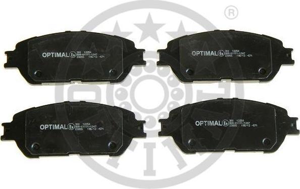 Optimal 12254 комплект тормозных колодок, дисковый тормоз на TOYOTA CAMRY SOLARA кабрио (MCV3_, ACV3_)
