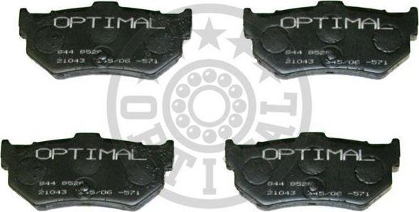 Optimal 9529 комплект тормозных колодок, дисковый тормоз на HONDA PRELUDE III (BA)