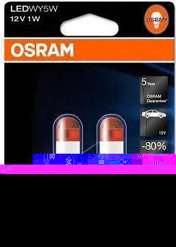 OSRAM Лампа светодиодная OSRAM 12V 1W2855YE-02B W5W диодная 2000к (желтая) Amber Premium (N072601012251, 2855YE-02B)