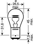 Osram 7528-02B лампа накаливания, фонарь сигнала тормож./ задний на YAMAHA MOTORCYCLES SZR