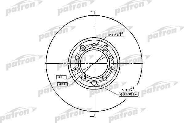 PATRON Диск тормозной передн MERCEDES-BENZ: /8 72-76, /8 73-77, /8 купе 72-77, COUPE 77-85, KOMBI универсал 77-85, S-CLASS 72-80, S-CLASS 79-85, SL купе 74-81, седан 7 (PBD1573)