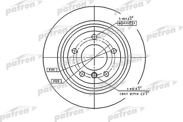 PATRON Диск тормозной задн : 5 95-03 (PBD2768)