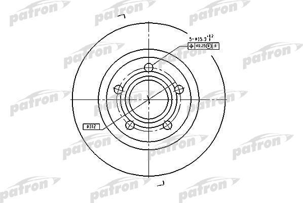 PATRON Диск тормозной задн AUDI: A6 99-05, A6 Avant 99-05, A8 96-02 (PBD4239)