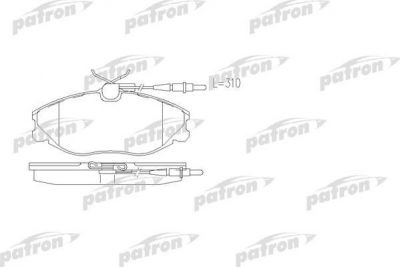 PATRON Колодки тормозные дисковые передн PEUGEOT: 406 95-04, 406 Break 96-04, (PBP1063)