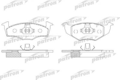 PATRON Колодки тормозные дисковые передн SEAT: AROSA 97-04, IBIZA IV 06-, SKO (PBP1101)