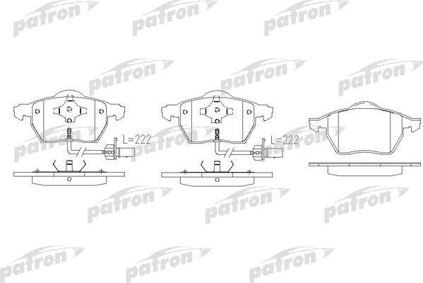 PATRON Колодки тормозные дисковые передн VOLVO: C70 кабрио 98-05, C70 купе 97-02, S70 97-00, V70 I универсал 97-00 (PBP1495)