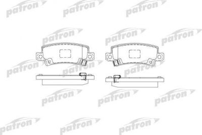 Patron PBP1574 комплект тормозных колодок, дисковый тормоз на TOYOTA COROLLA (CDE12_, ZZE12_, NDE12_, ZDE12_)