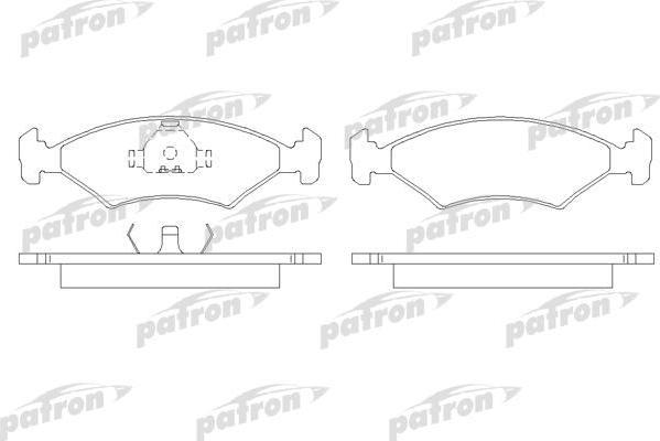 PATRON Колодки тормозные дисковые передн FORD: ESCORT 81 Express 81-86, ESCORT 86 Express 86-90, ESCORT III 80-85, ESCORT III кабрио 83-85, ESCORT III универсал 80-85, ESCORT IV 8 (PBP206)