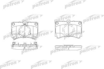 PATRON Колодки тормозные дисковые передн MAZDA: 323 II 80-89, 323 II Hatchback 80-89, 323 III 85-91, 323 III Hatchback 85-91, 323 III Station Wagon 86-95 (PBP487)