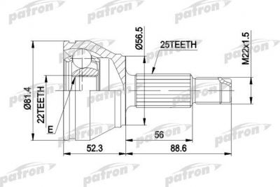 PATRON ШРУС наружн к-кт FORD: FIESTA 95-00 (PCV1192)