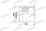 PATRON ШРУС внутр к-кт [B:34, D:85.5, L:84] WV: SHARAN 00-, FORD: GALAXY 00-, SEAT: ALHAMBRA 00- АКПП/ 5-ст РКПП (PCV5031)