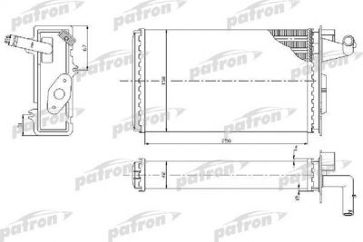 PATRON Радиатор отопителя ALFA ROMEO: 145, FIAT: TEMPRA, TIPO, LANCIA: DEDRA all, 88- (PRS2022)