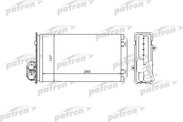 PATRON Радиатор отопителя RENAULT: LAGUNA all, 94-, (-AC) (PRS2069)