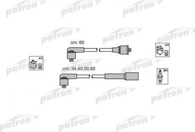 PATRON Комплект проводов зажигания SEAT: CORDOBA 93-99, IBIZA II 93-99, TOLEDO I 91-99, VW: GOLF II 86-91, GOLF III 91-97, GOLF III VARIANT 93-99, GOLF IV CABRIOLET 98-02, PASSAT 90-96 (PSCI1015)