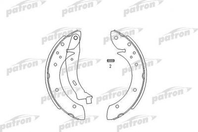 PATRON Колодки тормозные барабанные CITROEN: BERLINGO 08-, BERLINGO 96-, BERLINGO фургон 08-, BERLINGO фургон 96-, XSARA PICASSO 99-, PEUGEOT: 405 II Break 92-96, PARTNER Combispac (PSP567)