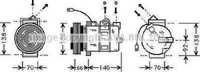 Prasco AIK150 компрессор, кондиционер на AUDI A6 Avant (4B5, C5)