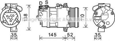 Prasco BWAK545 компрессор, кондиционер на Z4 (E85)