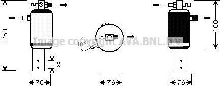 Prasco BWD079 осушитель, кондиционер на 3 (E21)
