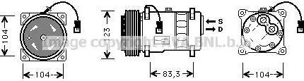 Prasco CNK177 компрессор, кондиционер на PEUGEOT 605 (6B)