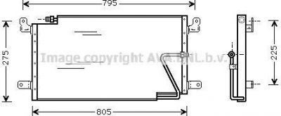 Prasco DN5198 конденсатор, кондиционер на NISSAN SUNNY I Traveller (B11)