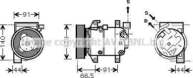 Prasco DNK286 компрессор, кондиционер на NISSAN MICRA II (K11)