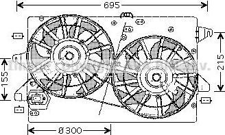 Prasco FD7502 вентилятор, охлаждение двигателя на FORD MONDEO I (GBP)