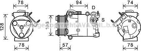 Prasco FDK482 компрессор, кондиционер на FORD MONDEO IV седан (BA7)