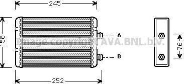 Prasco FT6220 теплообменник, отопление салона на FIAT PUNTO (188)