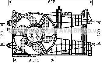 Prasco FT7523 вентилятор, охлаждение двигателя на FIAT PUNTO (188)