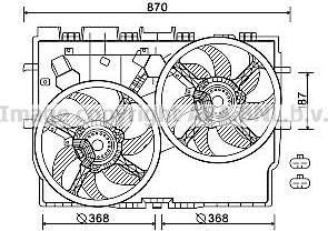 Prasco FT7583 вентилятор, охлаждение двигателя на FIAT DUCATO фургон (250, 290)