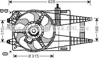 Prasco FT7592 вентилятор, охлаждение двигателя на FIAT PUNTO (188)