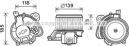 Prasco FT8433 электродвигатель, вентиляция салона на FIAT GRANDE PUNTO (199)