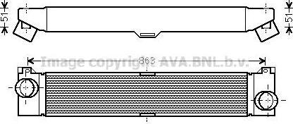 Prasco FTA4360 интеркулер на FIAT DUCATO фургон (250, 290)