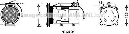 Prasco HYK066 компрессор, кондиционер на HYUNDAI ACCENT I (X-3)