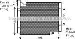 Prasco JE5004 конденсатор, кондиционер на JEEP CHEROKEE (XJ)