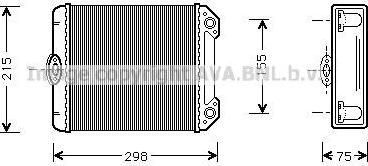 Prasco MS6172 теплообменник, отопление салона на MERCEDES-BENZ E-CLASS (W124)