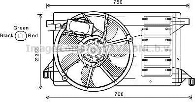 Prasco MZ7545 вентилятор, охлаждение двигателя на MAZDA 3 (BL)