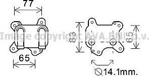 Prasco OL3581 масляный радиатор, двигательное масло на OPEL CORSA C фургон (F08, W5L)