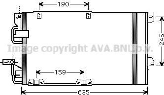 Prasco OL5326D конденсатор, кондиционер на OPEL ZAFIRA A (F75_)